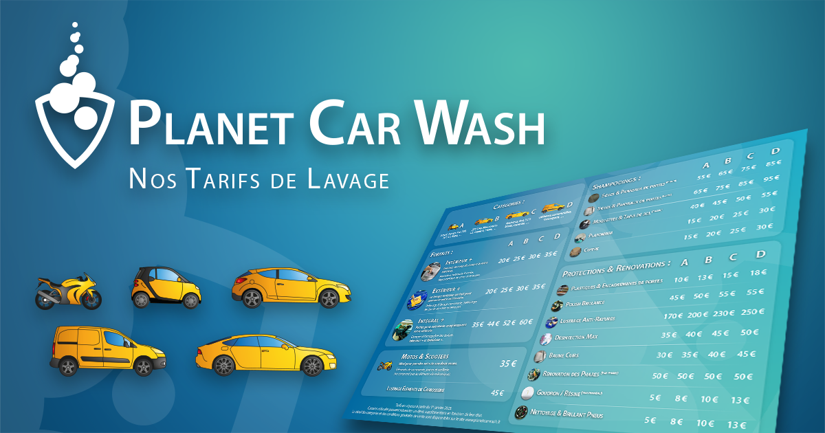 Tarifs et Réservation Nettoyage Auto Poitiers - Lavage auto Poitiers